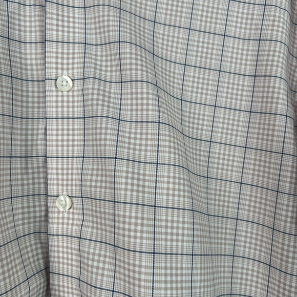 MICHAEL Michael Kors Dress Shirt Button-Up Non Iron Neutral 16 Collar - Picture 4 of 9